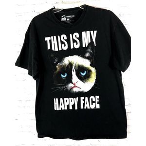 Grumpy Cat T-shirt 2013 Black Size Large